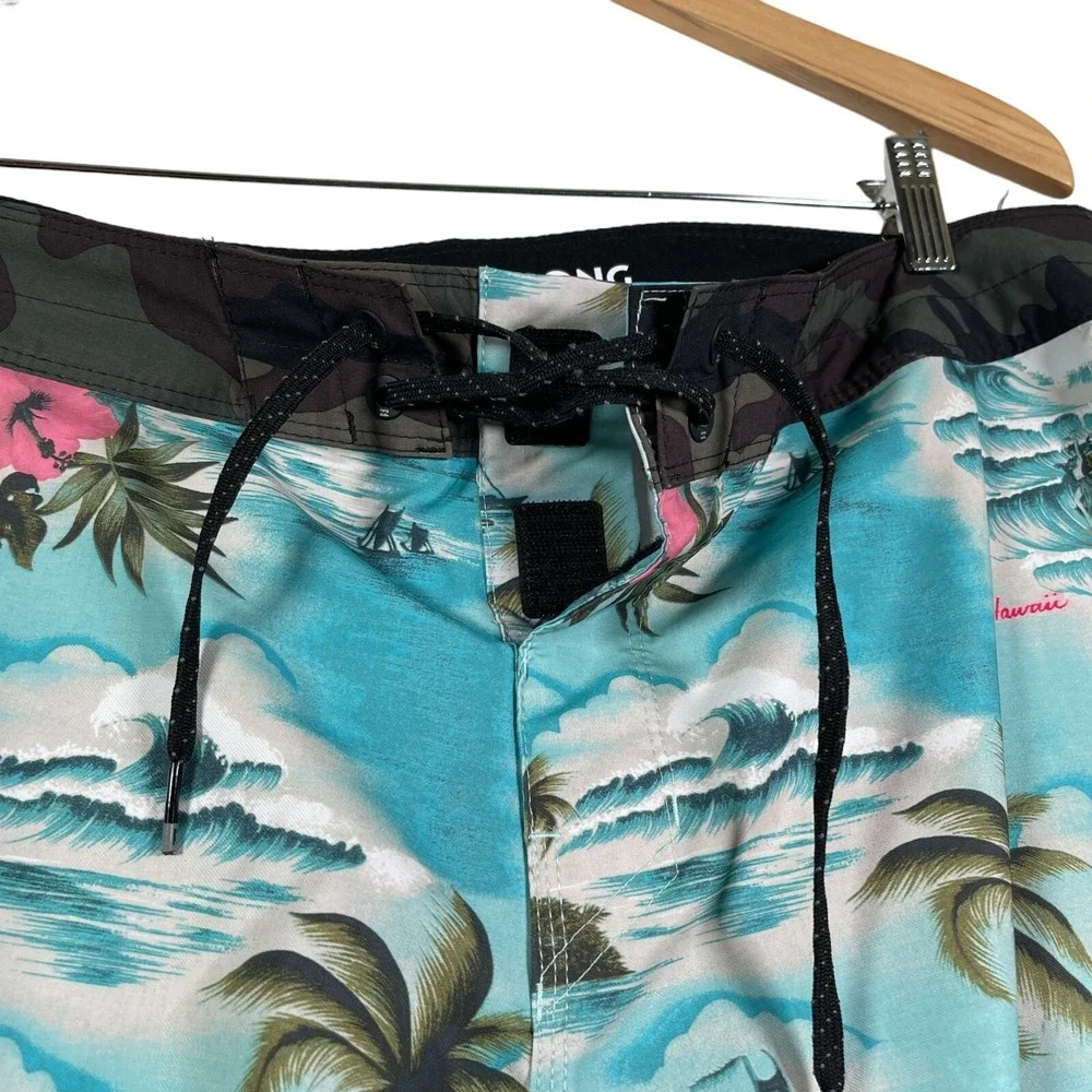 Billabong Mens Board Shorts 36 Blue Sundays Airlite Recycler Hawaiian Surf Swim